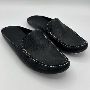 M. Gemi Felize Mule womens black leather loafers size 12.